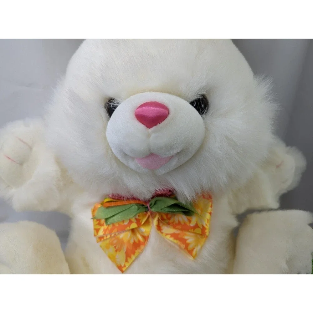 Tb Trading Co Hopster Rabbit Plush‎ Bunny White Orange Flowers 23 Inch Stuffed
